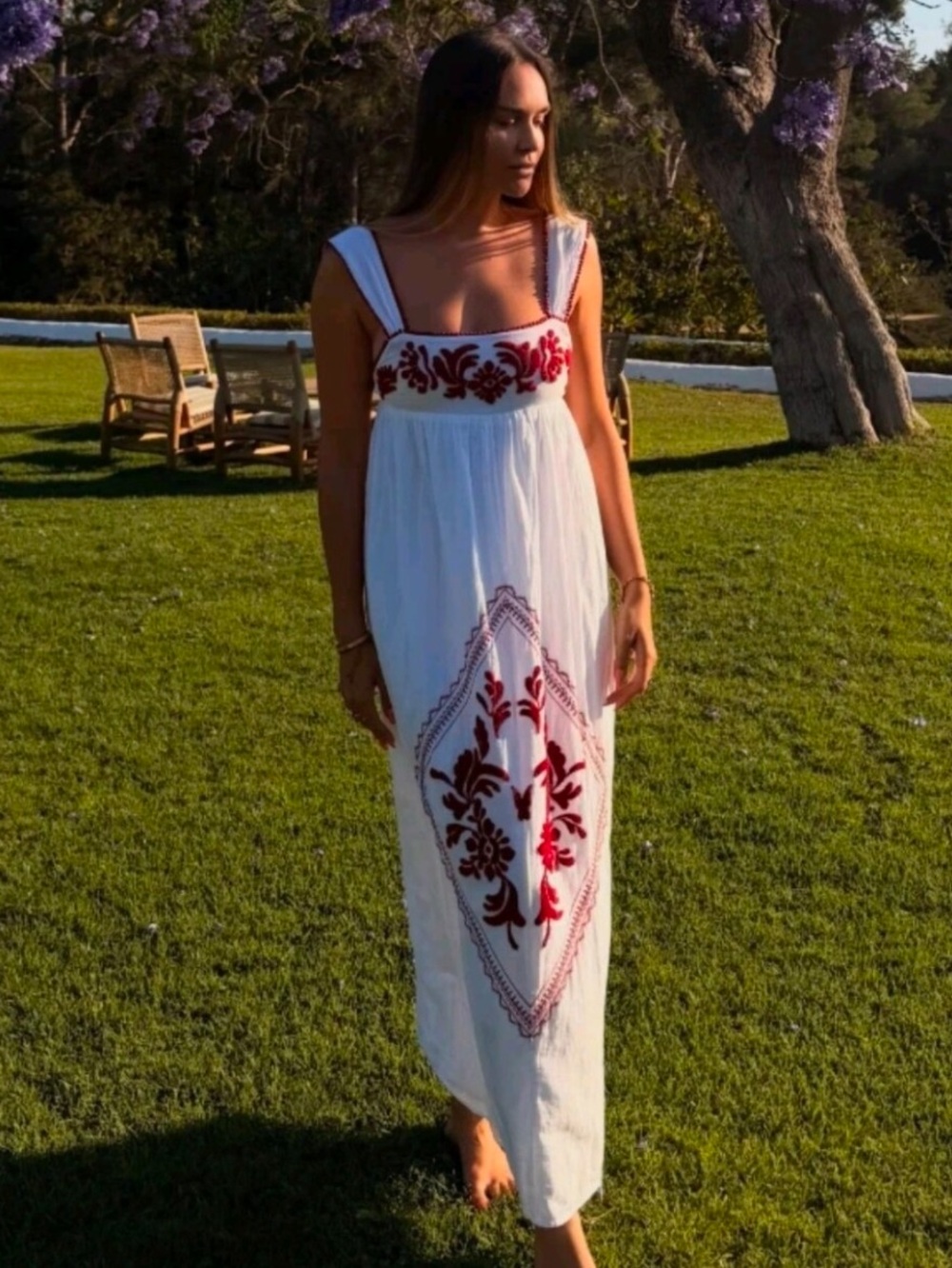 NWT Zara Embroidered Textured Midi Dress
